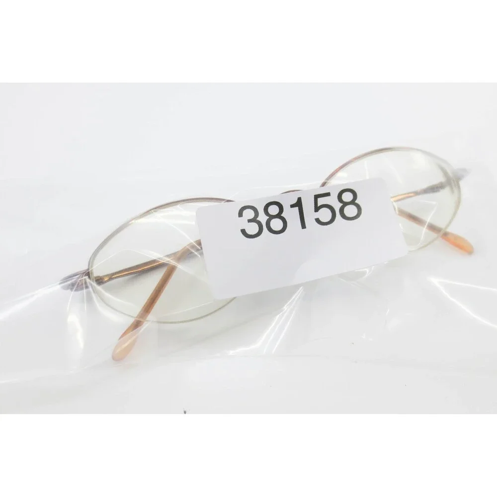 South Hampton SH506 BR Brown Oval Metal Eyeglasses Frames 48-19-135 Demo Lenses